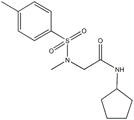 N-cyclopentyl-2-{methyl[(4-methylphenyl)sulfonyl]amino}acetamide Struktur