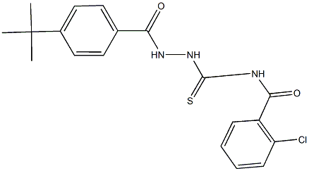 N-{[2-(4-tert-butylbenzoyl)hydrazino]carbothioyl}-2-chlorobenzamide Struktur