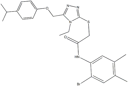 N-(2-bromo-4,5-dimethylphenyl)-2-({4-ethyl-5-[(4-isopropylphenoxy)methyl]-4H-1,2,4-triazol-3-yl}sulfanyl)acetamide Struktur