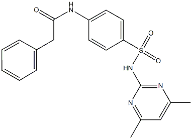 N-(4-{[(4,6-dimethylpyrimidin-2-yl)amino]sulfonyl}phenyl)-2-phenylacetamide Struktur