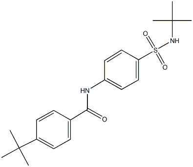 4-tert-butyl-N-{4-[(tert-butylamino)sulfonyl]phenyl}benzamide Struktur