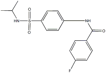 4-fluoro-N-{4-[(isopropylamino)sulfonyl]phenyl}benzamide Struktur