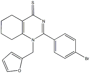 2-(4-bromophenyl)-1-(2-furylmethyl)-5,6,7,8-tetrahydro-4(1H)-quinazolinethione Struktur