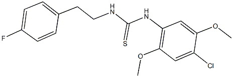 N-(4-chloro-2,5-dimethoxyphenyl)-N'-[2-(4-fluorophenyl)ethyl]thiourea Struktur