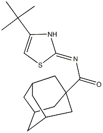 N-(4-tert-butyl-1,3-thiazol-2(3H)-ylidene)-1-adamantanecarboxamide Struktur