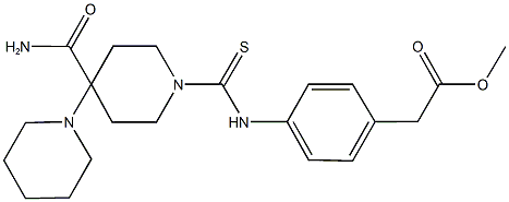 methyl [4-({[4-(aminocarbonyl)-1',4-bipiperidin-1-yl]carbothioyl}amino)phenyl]acetate Struktur