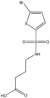 4-{[(5-bromo-2-thienyl)sulfonyl]amino}butanoic acid Struktur