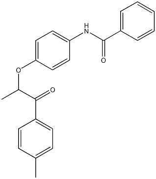 N-{4-[1-methyl-2-(4-methylphenyl)-2-oxoethoxy]phenyl}benzamide Struktur