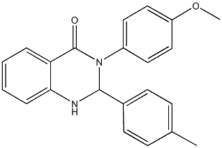 3-(4-methoxyphenyl)-2-(4-methylphenyl)-2,3-dihydro-4(1H)-quinazolinone Struktur