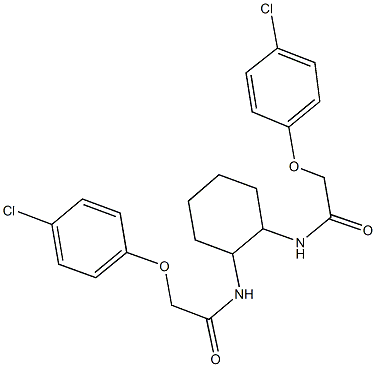 2-(4-chlorophenoxy)-N-(2-{[(4-chlorophenoxy)acetyl]amino}cyclohexyl)acetamide Struktur