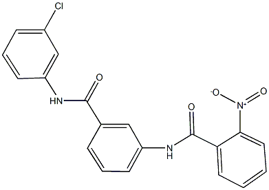 N-{3-[(3-chloroanilino)carbonyl]phenyl}-2-nitrobenzamide Struktur