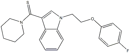 1-[2-(4-fluorophenoxy)ethyl]-3-(1-piperidinylcarbothioyl)-1H-indole Struktur