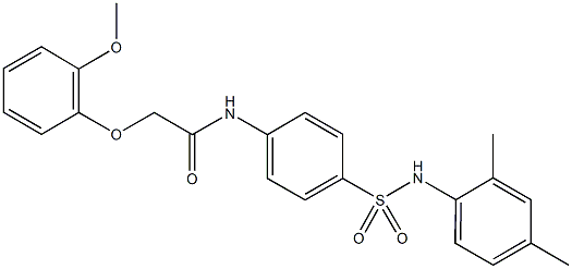 N-{4-[(2,4-dimethylanilino)sulfonyl]phenyl}-2-(2-methoxyphenoxy)acetamide Struktur