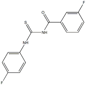 N-(3-fluorobenzoyl)-N'-(4-fluorophenyl)thiourea Struktur