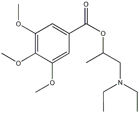 2-(diethylamino)-1-methylethyl 3,4,5-trimethoxybenzoate Struktur