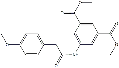 dimethyl 5-{[(4-methoxyphenyl)acetyl]amino}isophthalate Struktur