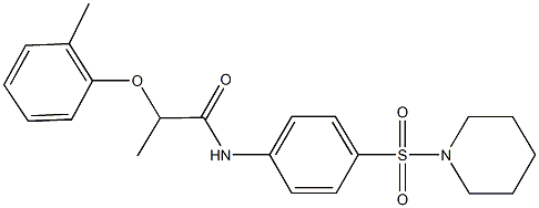 2-(2-methylphenoxy)-N-[4-(1-piperidinylsulfonyl)phenyl]propanamide Struktur