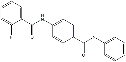 2-fluoro-N-{4-[(methylanilino)carbonyl]phenyl}benzamide Struktur