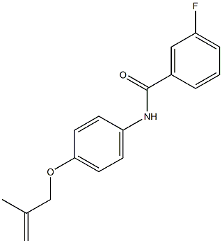 3-fluoro-N-{4-[(2-methyl-2-propenyl)oxy]phenyl}benzamide Struktur