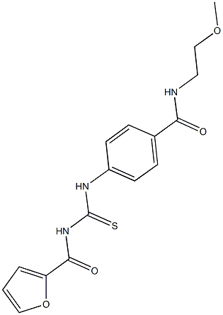 4-{[(2-furoylamino)carbothioyl]amino}-N-(2-methoxyethyl)benzamide Struktur