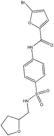 5-bromo-N-(4-{[(tetrahydro-2-furanylmethyl)amino]sulfonyl}phenyl)-2-furamide Struktur