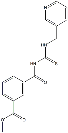 methyl 3-[({[(3-pyridinylmethyl)amino]carbothioyl}amino)carbonyl]benzoate Struktur