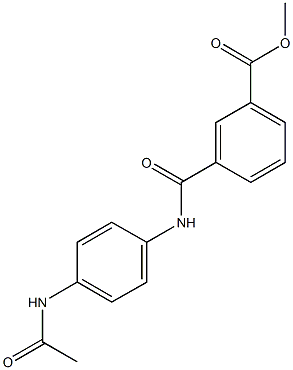 methyl 3-{[4-(acetylamino)anilino]carbonyl}benzoate Struktur