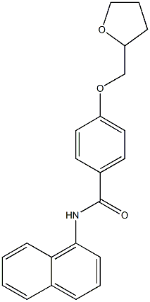 N-(1-naphthyl)-4-(tetrahydro-2-furanylmethoxy)benzamide Struktur