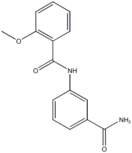 N-[3-(aminocarbonyl)phenyl]-2-methoxybenzamide Struktur