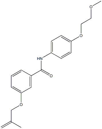 N-[4-(2-methoxyethoxy)phenyl]-3-[(2-methyl-2-propenyl)oxy]benzamide Struktur