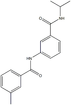 N-isopropyl-3-[(3-methylbenzoyl)amino]benzamide Struktur