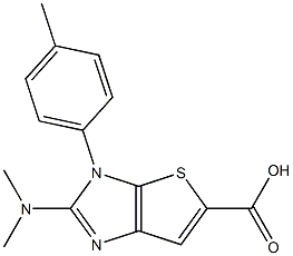 2-(DIMETHYLAMINO)-3-(4-METHYLPHENYL)-3H-THIENO[2,3-D]IMIDAZOLE-5-CARBOXYLIC ACID Struktur