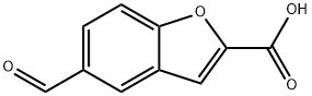 5-formyl-1-benzofuran-2-carboxylic acid Struktur