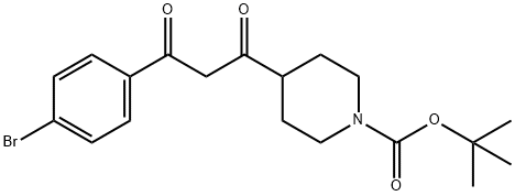 4-[3-(4-BROMO-PHENYL)-3-OXO-PROPIONYL]-PIPERIDINE-1-CARBOXYLIC ACID TERT-BUTYL ESTER Struktur