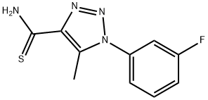 1-(3-fluorophenyl)-5-methyl-1H-1,2,3-triazole-4-carbothioamide Struktur