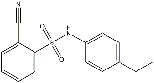 2-cyano-N-(4-ethylphenyl)benzene-1-sulfonamide Struktur