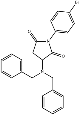 1-(4-bromophenyl)-3-(dibenzylamino)pyrrolidine-2,5-dione Struktur