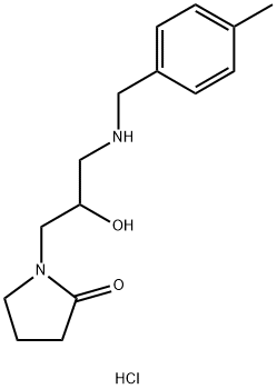 1-(2-hydroxy-3-{[(4-methylphenyl)methyl]amino}propyl)pyrrolidin-2-one hydrochloride Struktur