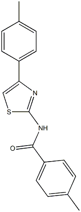 4-methyl-N-[4-(4-methylphenyl)-1,3-thiazol-2-yl]benzamide Struktur