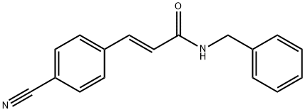 (2E)-N-benzyl-3-(4-cyanophenyl)prop-2-enamide Struktur