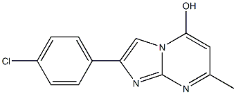 2-(4-chlorophenyl)-7-methylimidazo[1,2-a]pyrimidin-5-ol Struktur