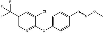 (E)-[(4-{[3-chloro-5-(trifluoromethyl)pyridin-2-yl]oxy}phenyl)methylidene](methoxy)amine Struktur