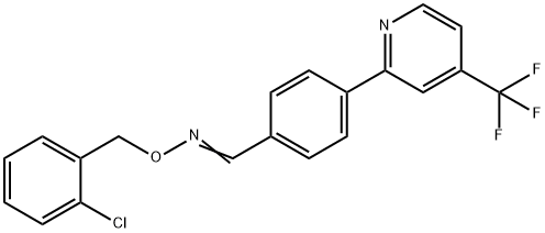 (E)-[(2-chlorophenyl)methoxy]({4-[4-(trifluoromethyl)pyridin-2-yl]phenyl}methylidene)amine Struktur