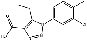 1-(3-chloro-4-methylphenyl)-5-ethyl-1H-1,2,3-triazole-4-carboxylic acid Struktur