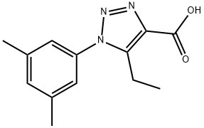 1-(3,5-dimethylphenyl)-5-ethyl-1H-1,2,3-triazole-4-carboxylic acid Struktur