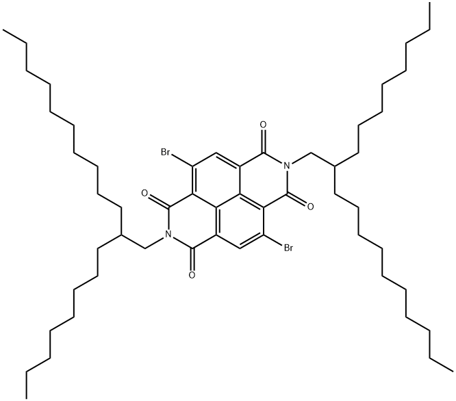 4,9-DibroMo-2,7-bis(2-octyldodecyl)benzo[lMn][3,8]phenanthroline-1,3,6,8(2H,7H)-tetraone Struktur