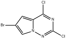 6-bromo-2,4-dichloropyrrolo[2,1-f][1,2,4]triazine Struktur