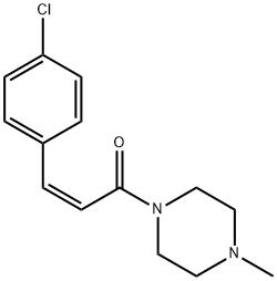 (2Z)-3-(4-chlorophenyl)-1-(4-methylpiperazin-1-yl)prop-2-en-1-one Struktur