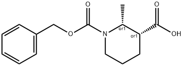 (2R,3R)-rel-1,3-Piperidinedicarboxylic acid, 2-methyl-, 1-(phenylmethyl) ester Struktur