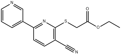 ethyl 2-({5-cyano-[2,3'-bipyridine]-6-yl}sulfanyl)acetate Struktur